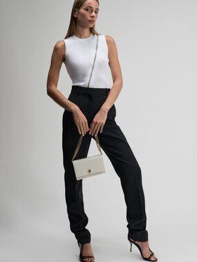 McQueen Straight Black Pants Size 44